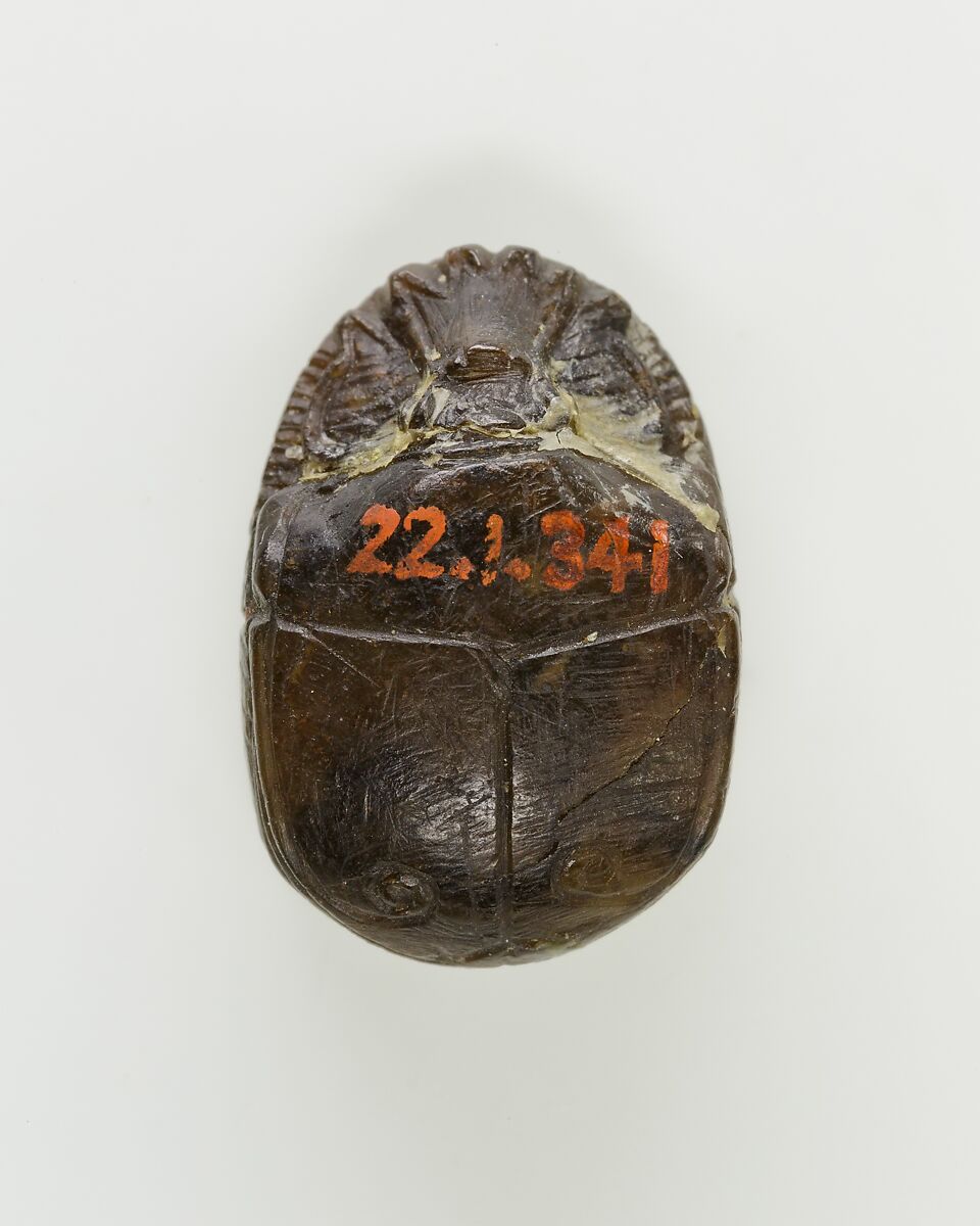 Scarab of an Official, Hard brownish mottled stone