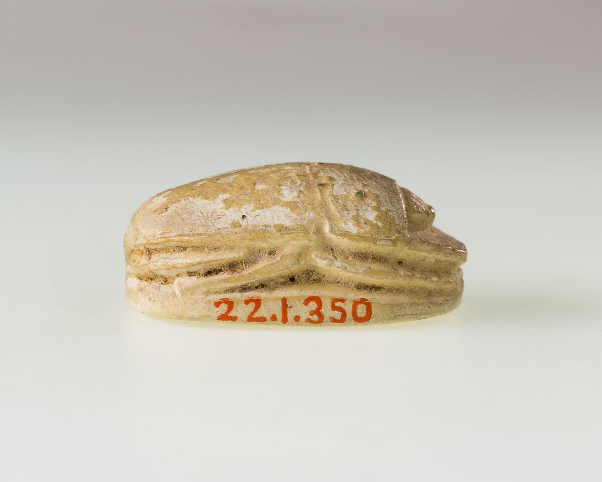 Scarab Inscribed with Hieroglyphs, Steatite