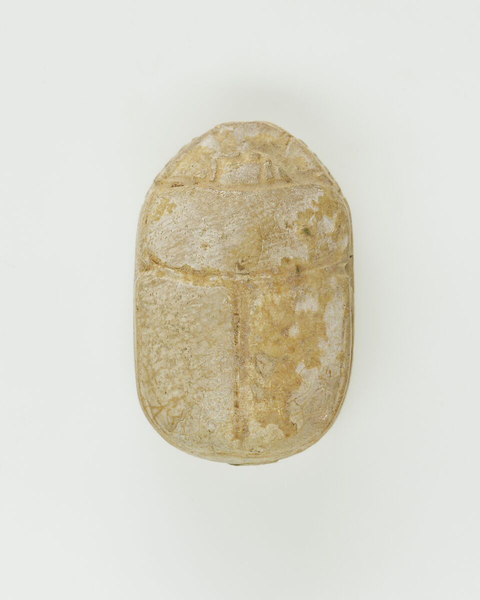 Scarab Inscribed with Hieroglyphs, Steatite