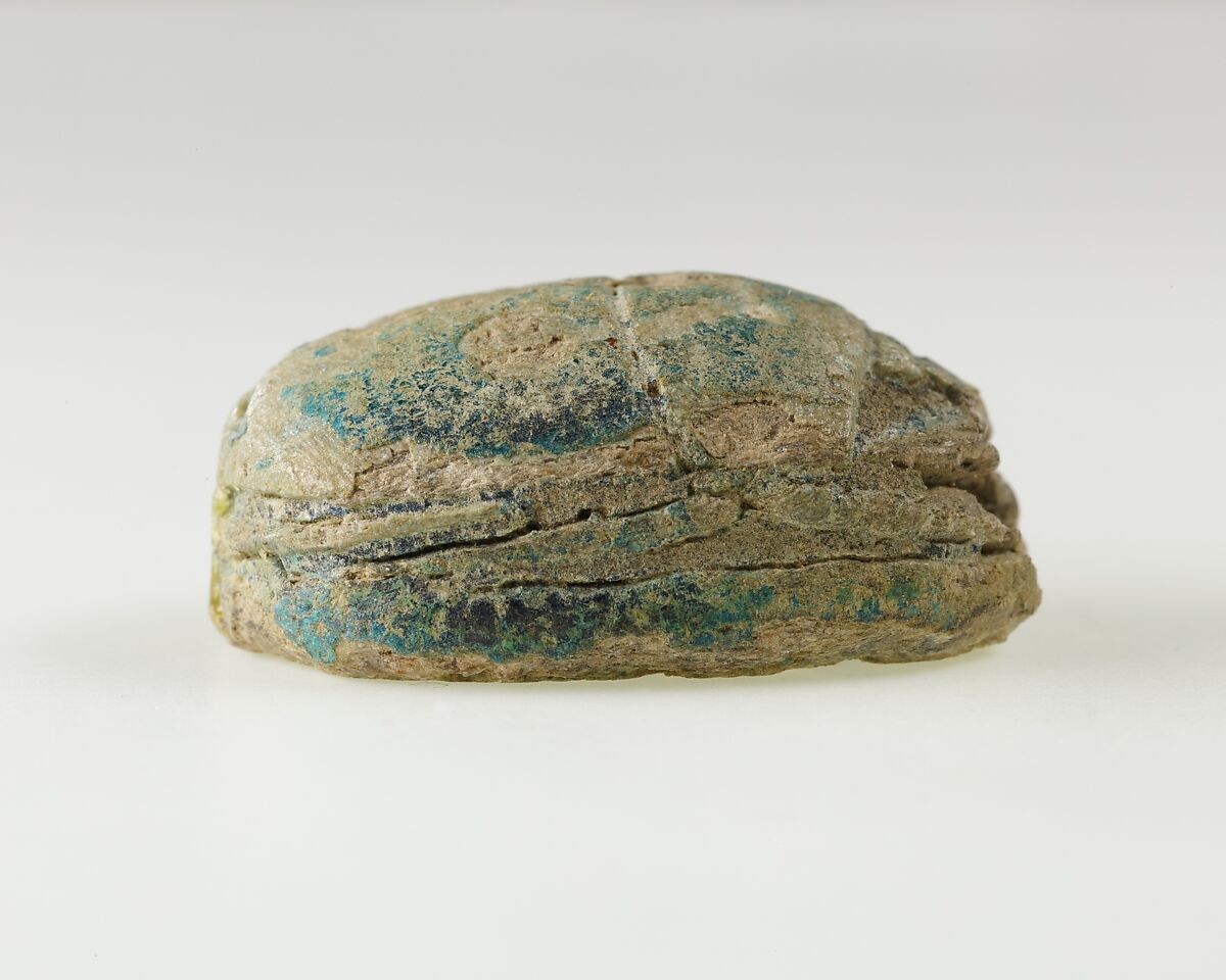 Scarab of an Official, Green glazed steatite