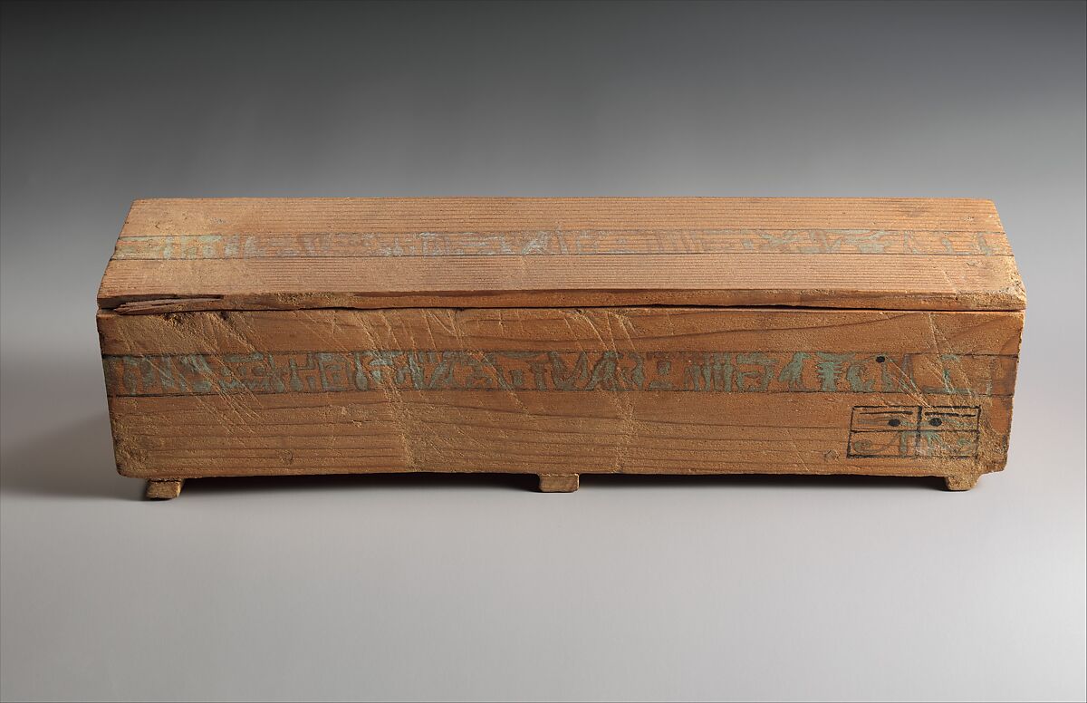 Miniature coffin of Saiah, Wood 