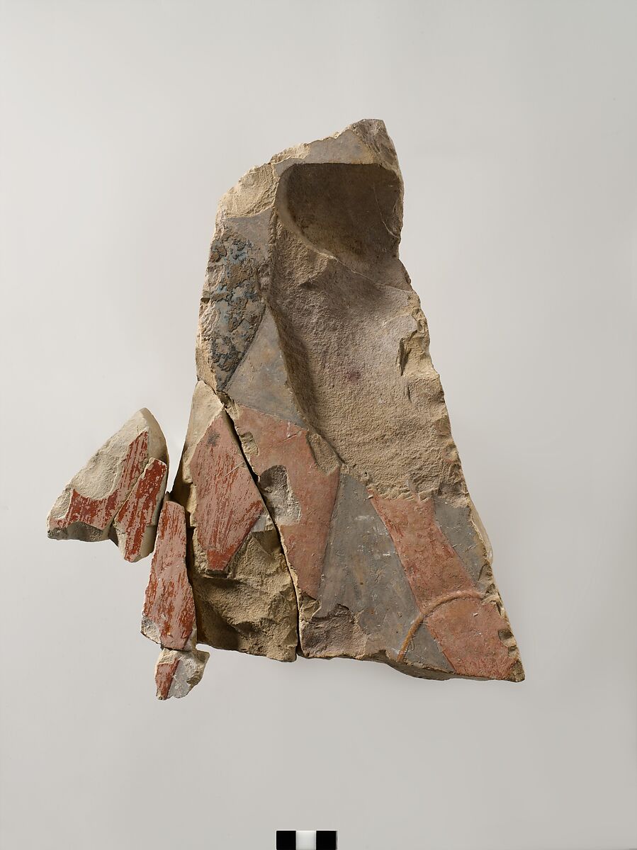 Relief fragment from tomb of Meketre, Limestone, paint 