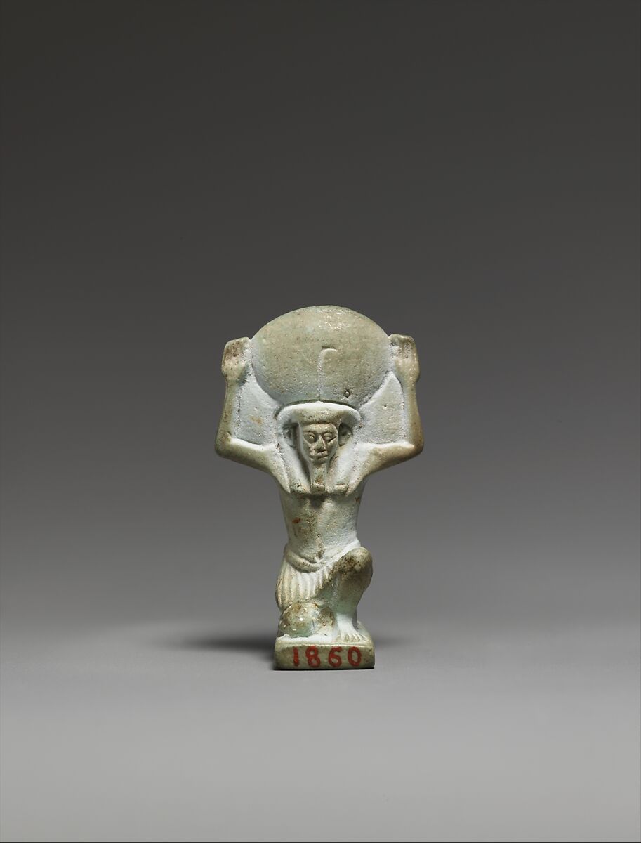 Shu Amulet, Faience 