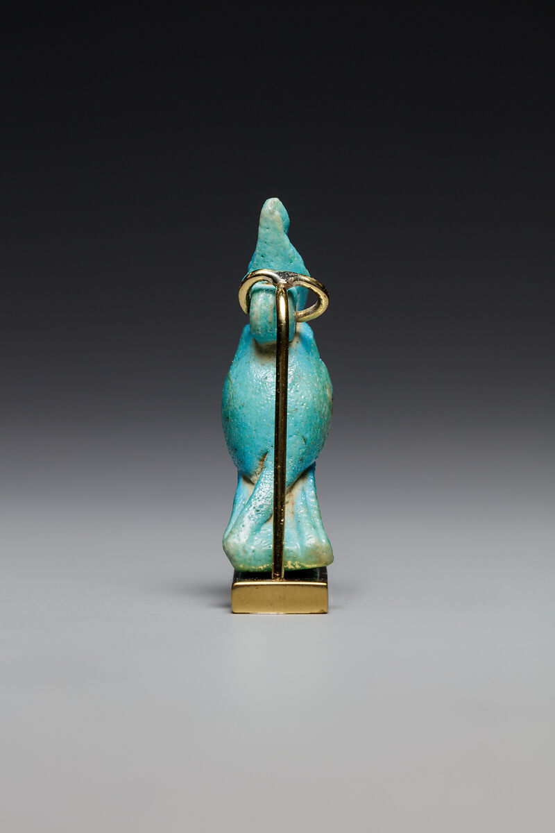 Horus amulet, Faience, blue