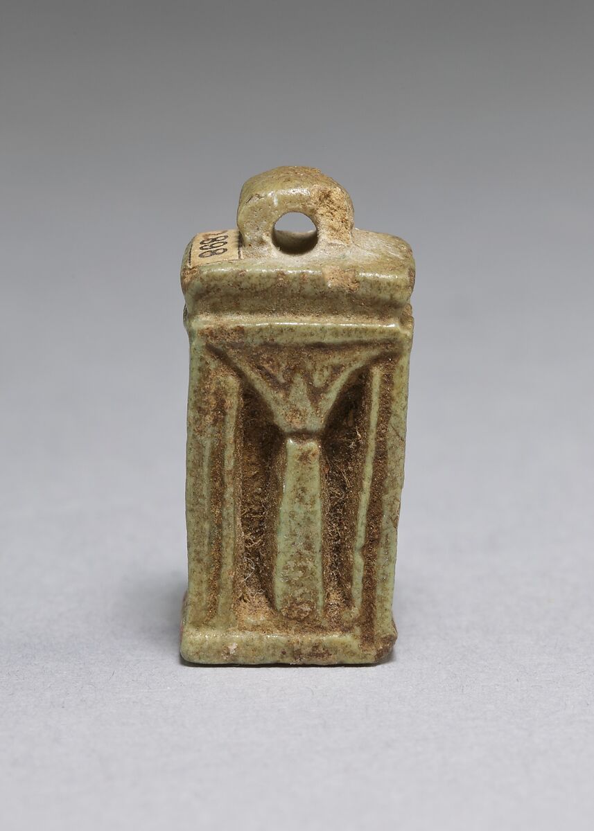 Shrine amulet of Nefertum, Faience, green