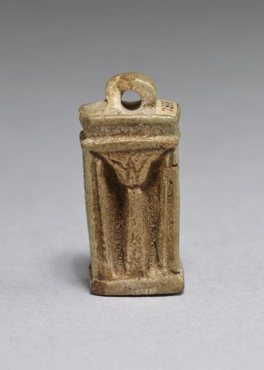 Shrine amulet of Nefertum, Faience, green