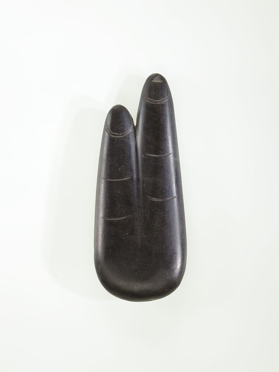 Two-finger amulet, Slate 