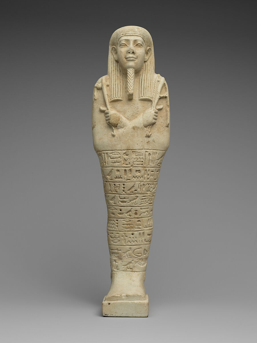 Shabti of the High Priest of Thoth Djehutyirdis, born of Nephthysiti, Faience 