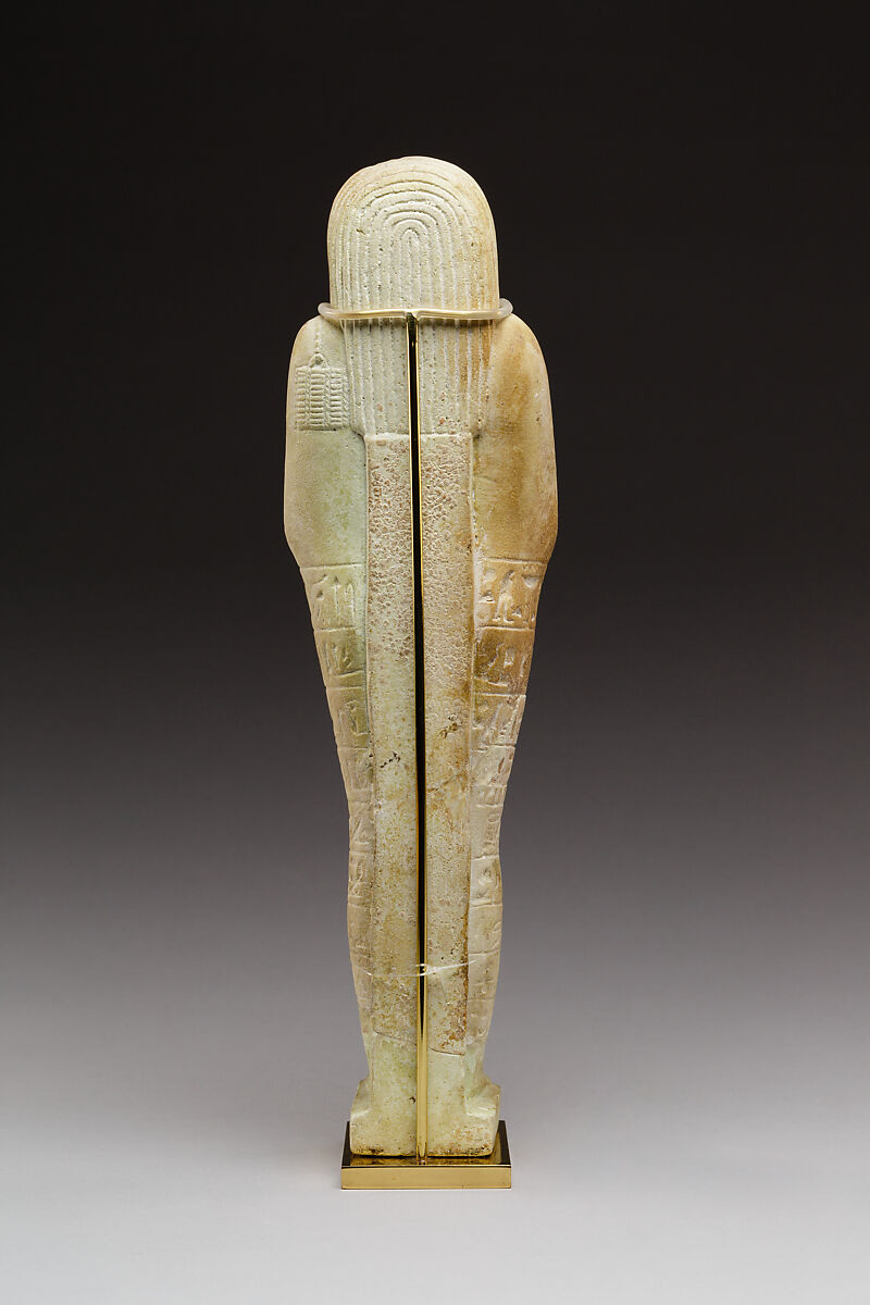 Shabti of the High Priest of Thoth Djehutyirdis, born of Nepthysiti, Faience