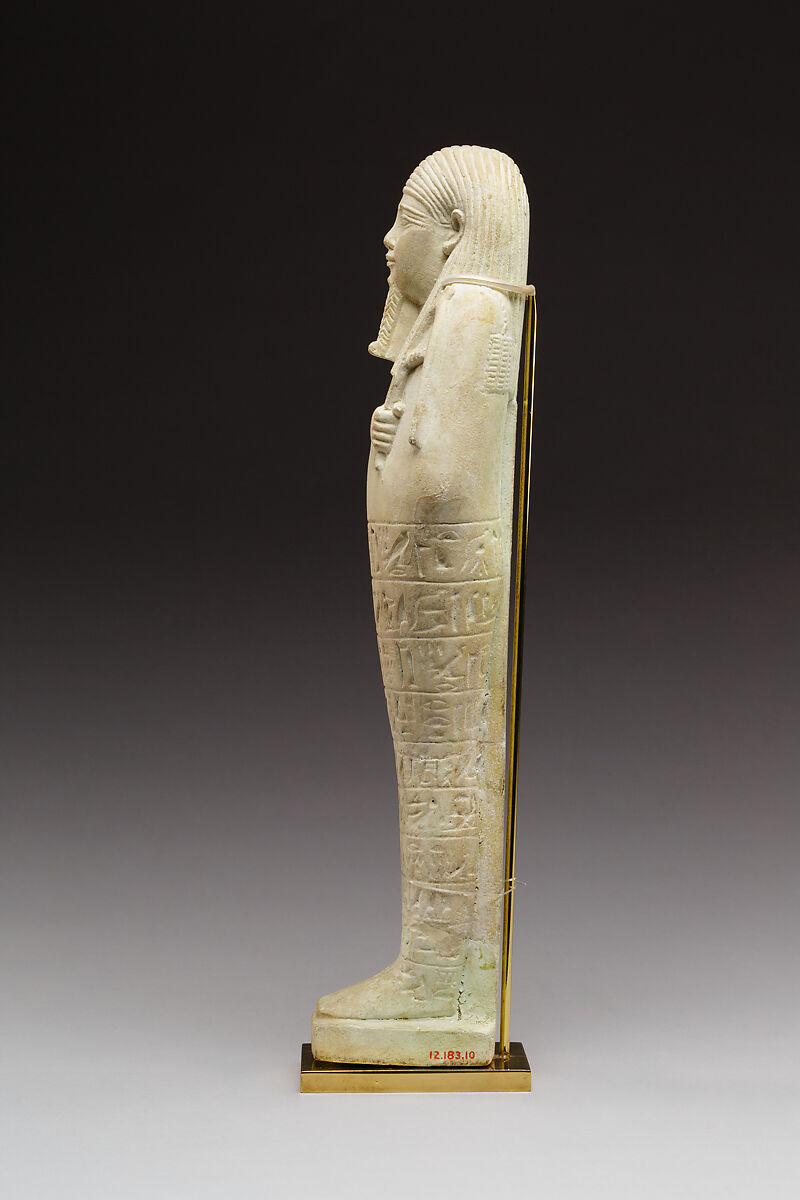 Shabti of the High Priest of Thoth Djehutyirdis, born of Nepthysiti, Faience
