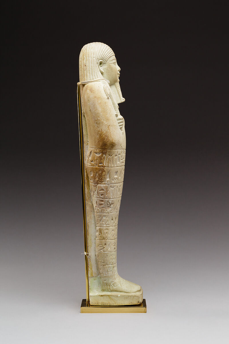 Shabti of the High Priest of Thoth Djehutyirdis, born of Nepthysiti, Faience