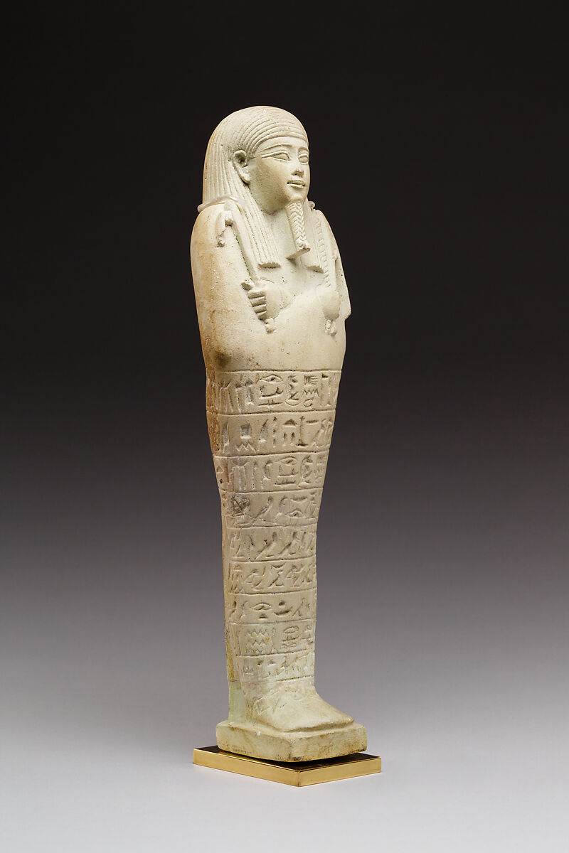 Shabti of the High Priest of Thoth Djehutyirdis, born of Nepthysiti, Faience