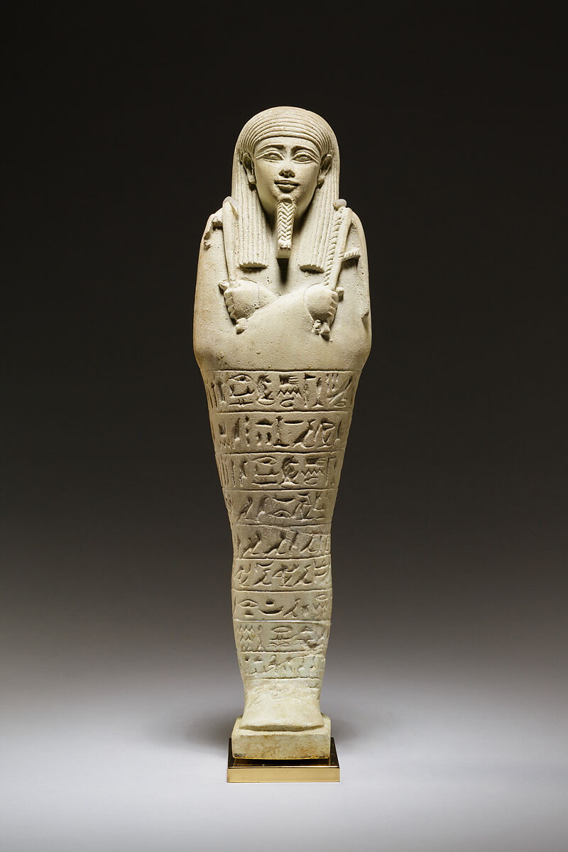 Shabti of the High Priest of Thoth Djehutyirdis, born of Nepthysiti, Faience