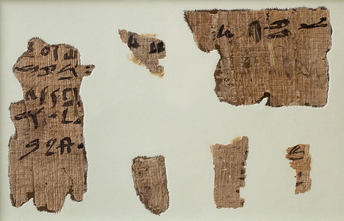 Heqanakht Papyrus Fragments, Papyrus, ink 