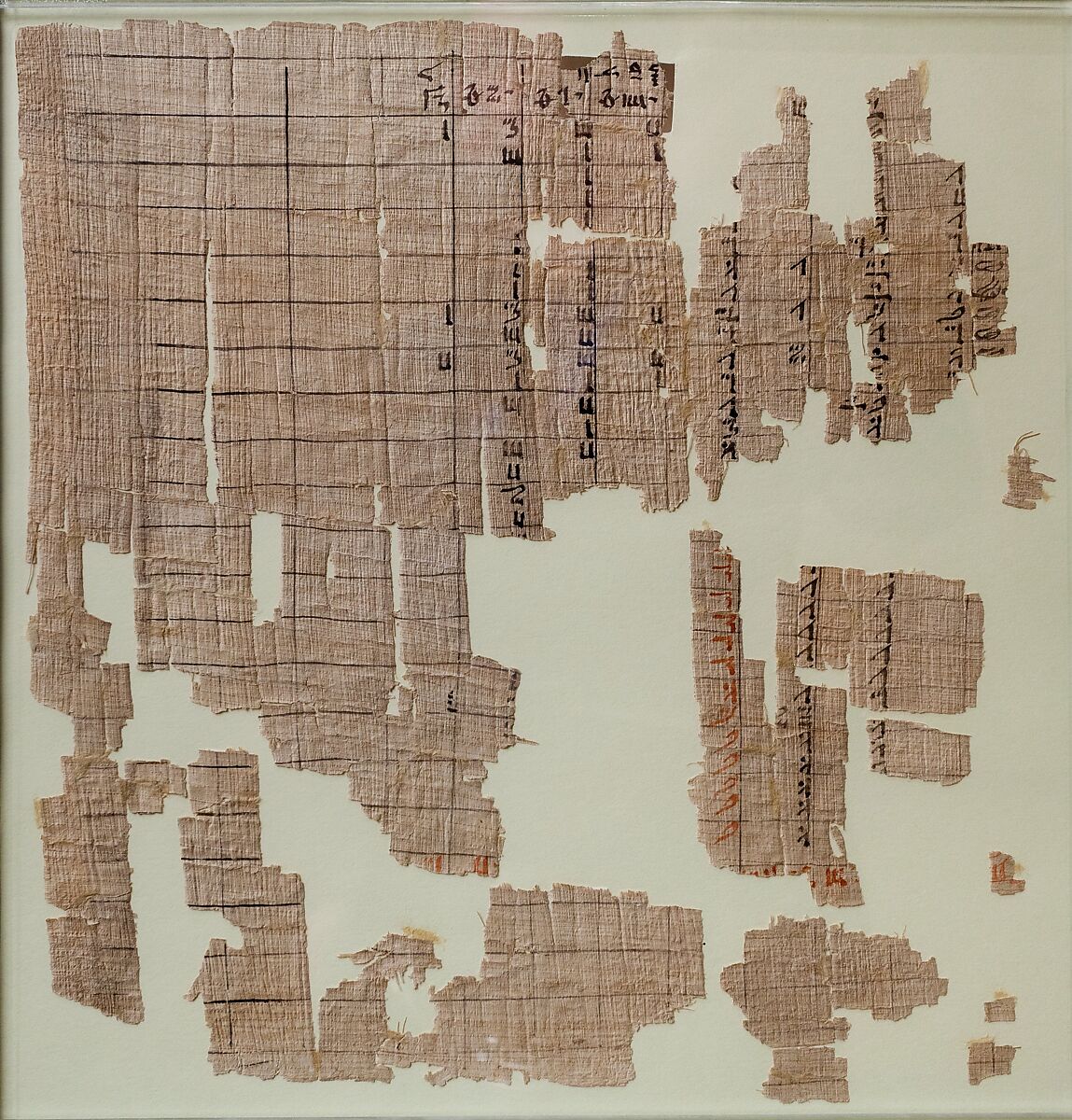 Papyrus inscribed with accounts of beer and bulls, Papyrus, ink 