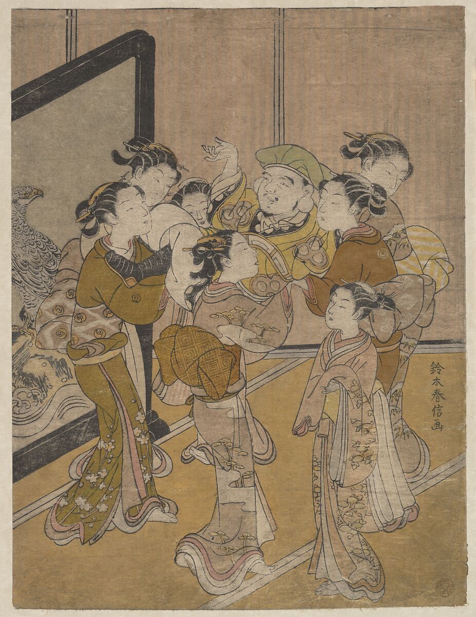 Daikoku Dōagé, Suzuki Harunobu (Japanese, 1725–1770), Woodblock print; ink and color on paper, Japan 