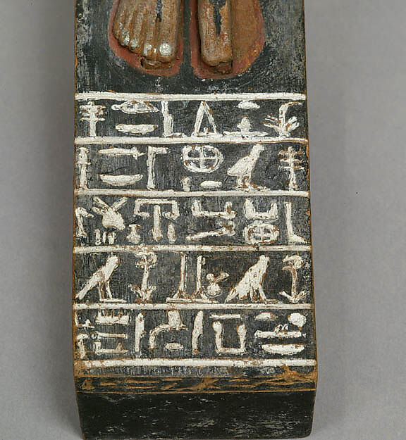 Statuette of Lady Dedetamun, Wood, silver, paint