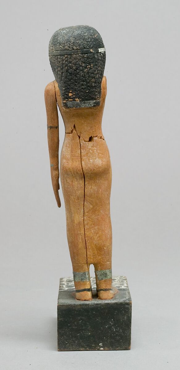 Statuette of Lady Dedetamun, Wood, silver, paint
