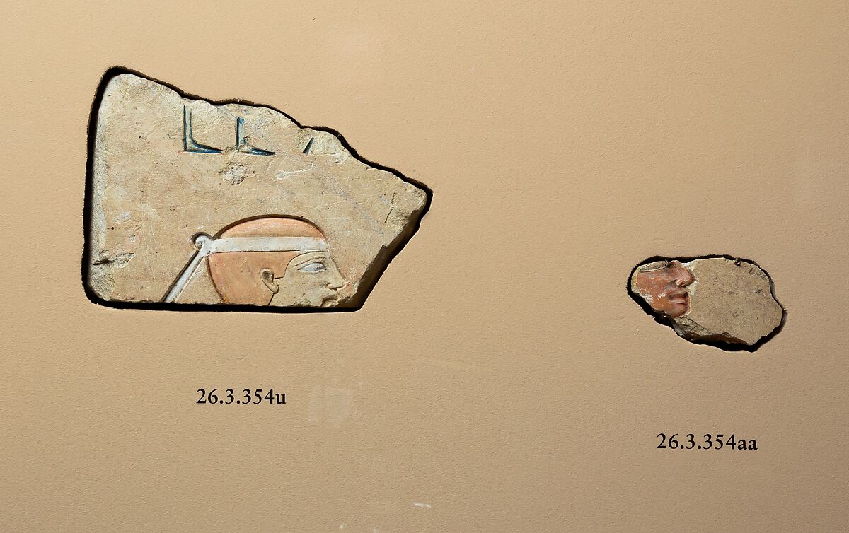 Face of a man - see 26.3.354-6, Limestone, paint