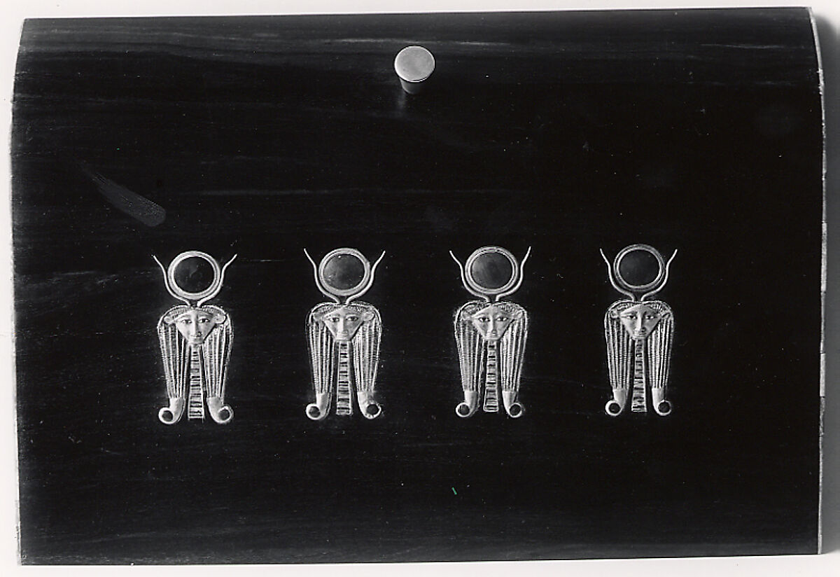 Jewelry chest of Sithathoryunet, Ebony, ivory, gold, carnelian, blue faience, silver