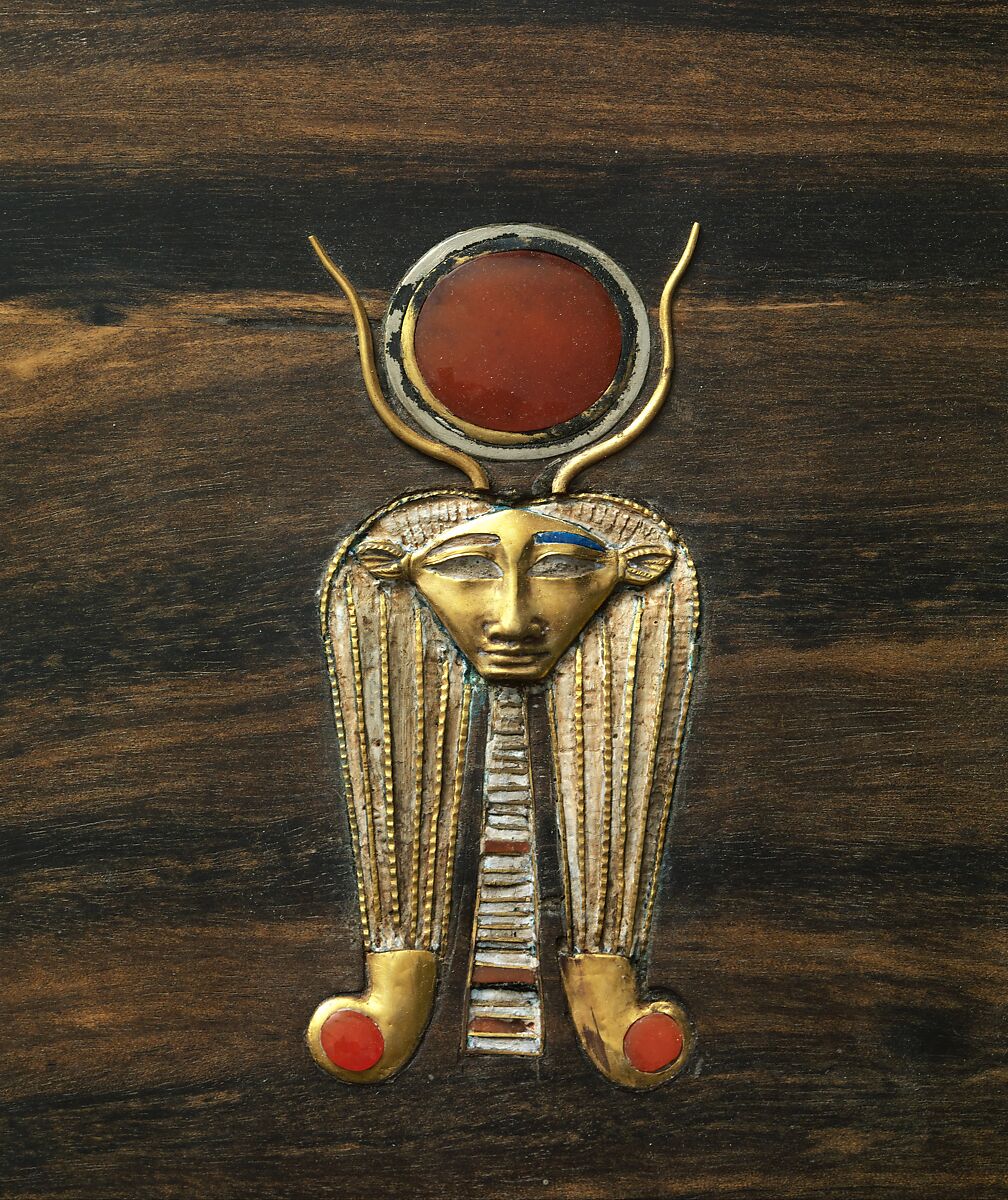 Jewelry chest of Sithathoryunet, Ebony, ivory, gold, carnelian, blue faience, silver