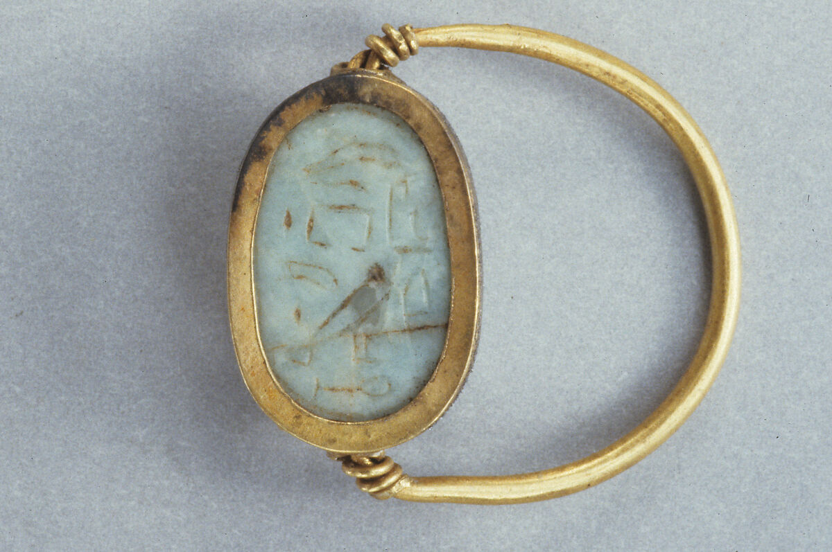 Scarab Ring of the Storeroom Overseer Im, Beryl, gold