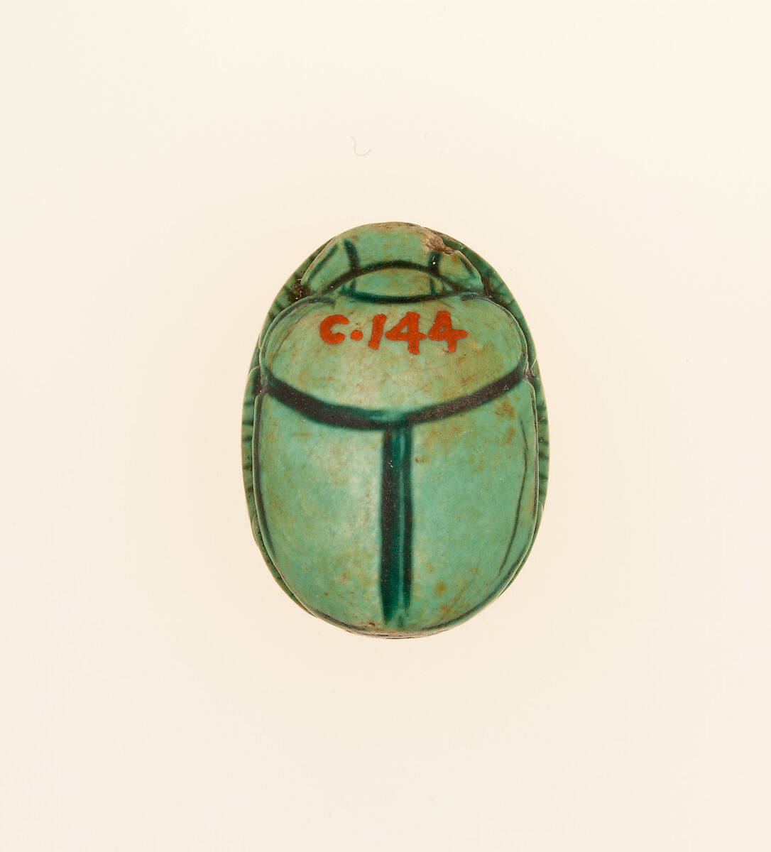 Scarab Inscsribed With the Name Aakheperkare (Thutmose I), glazed steatite