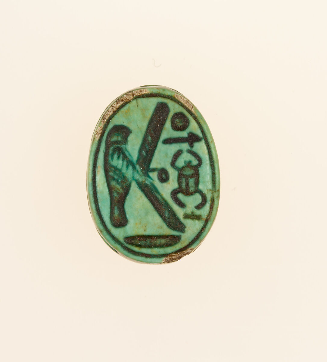 Scarab Inscsribed With the Name Aakheperkare (Thutmose I), glazed steatite 