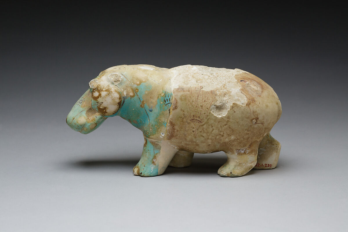 Hippopotamus, Faience