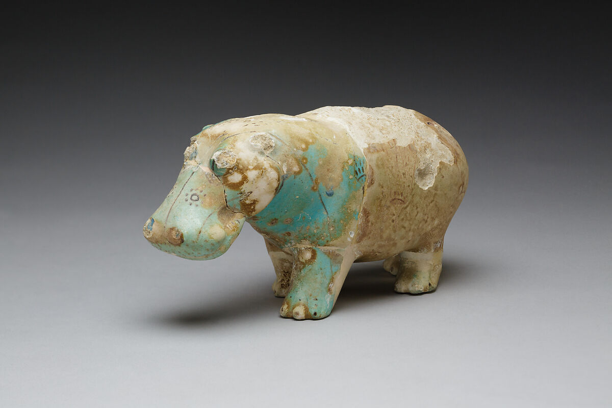 Hippopotamus, Faience 