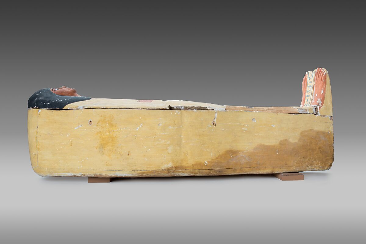 Coffin of Prince Amenemhat, Wood, paint, stucco