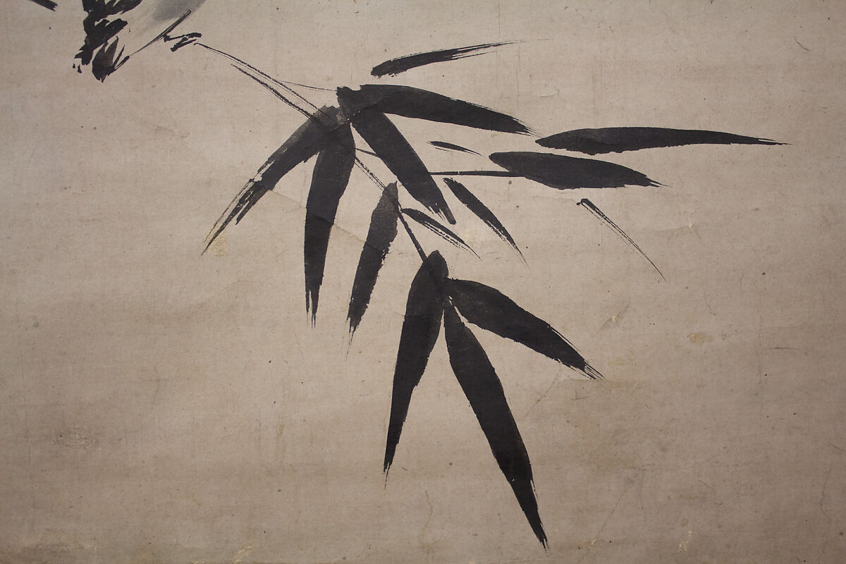 Kingfisher and Bamboo, Formerly attributed to Sesshū Tōyō 雪舟等楊 (Japanese, 1420–1506), Hanging scroll; ink on paper, Japan