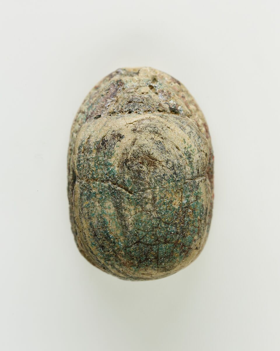 Scarab of the Lady Nebetwadjyt, Green glazed steatite