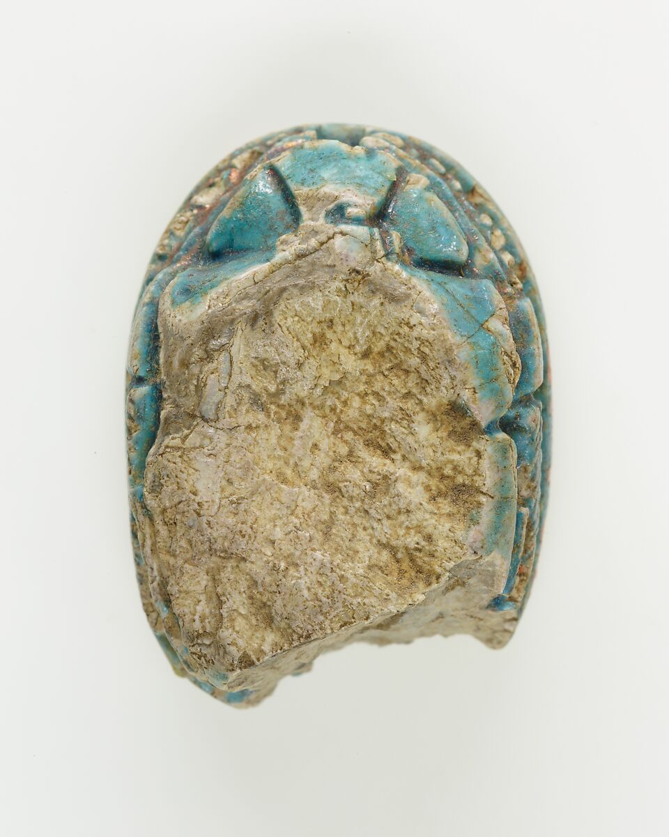 Scarab of an Official, Brigth blue glazed steatite