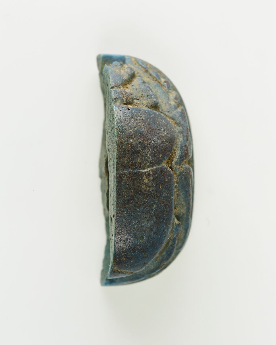 Scarab of an Official, Dark blue glassy faience