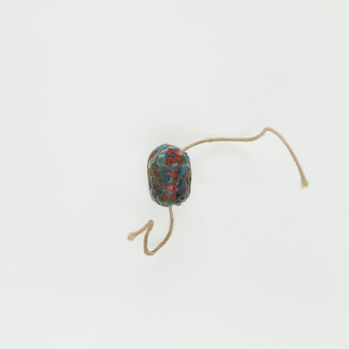 Scaraboid, Green glazed steatite