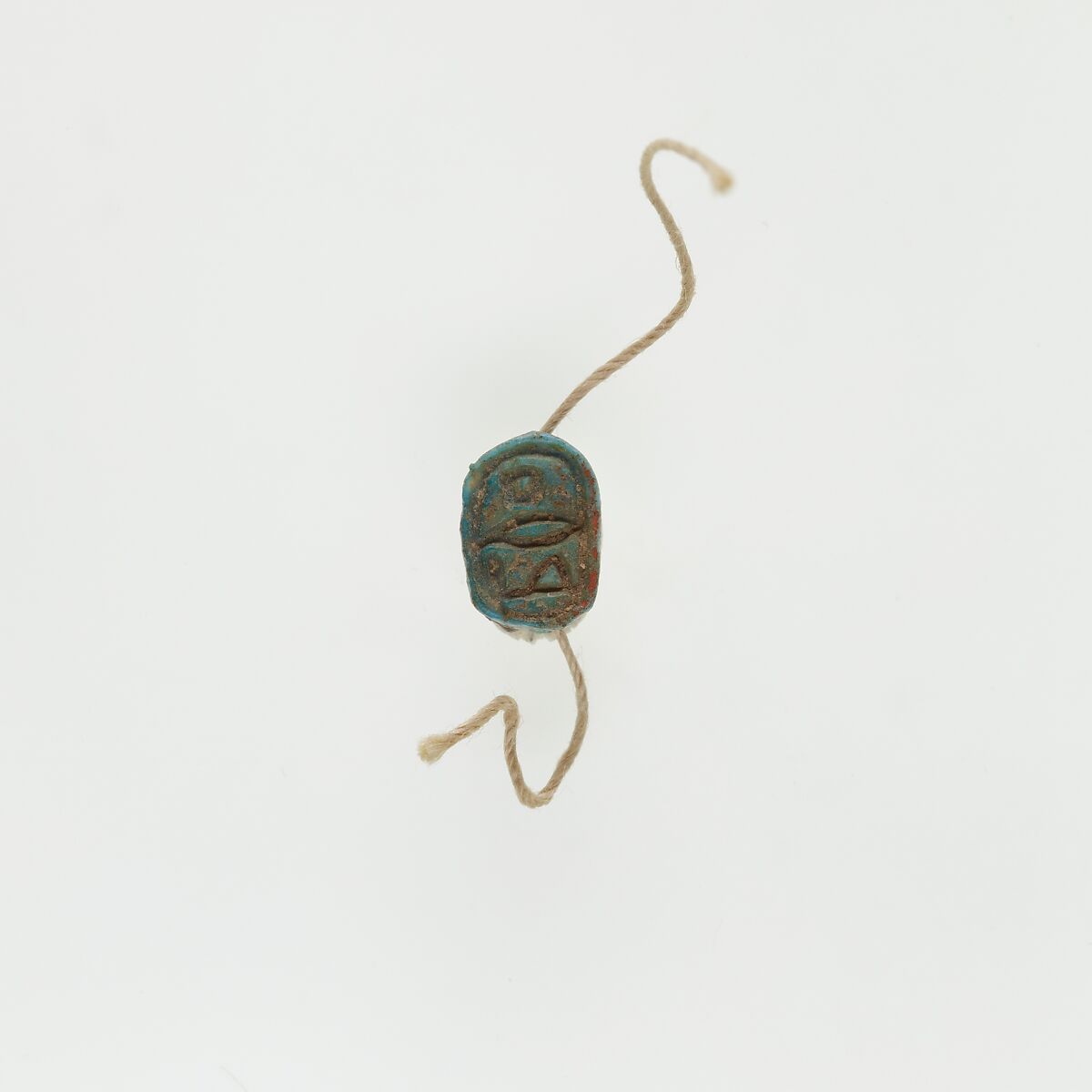 Scaraboid, Green glazed steatite