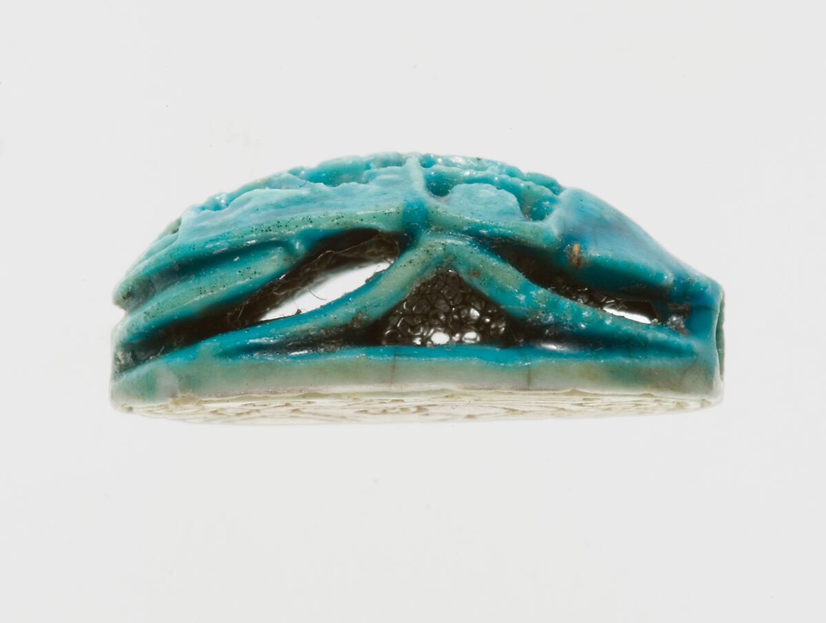 Scarab with the Name of Amenemhat III and a Hippopotamus Hunt, Glazed steatite