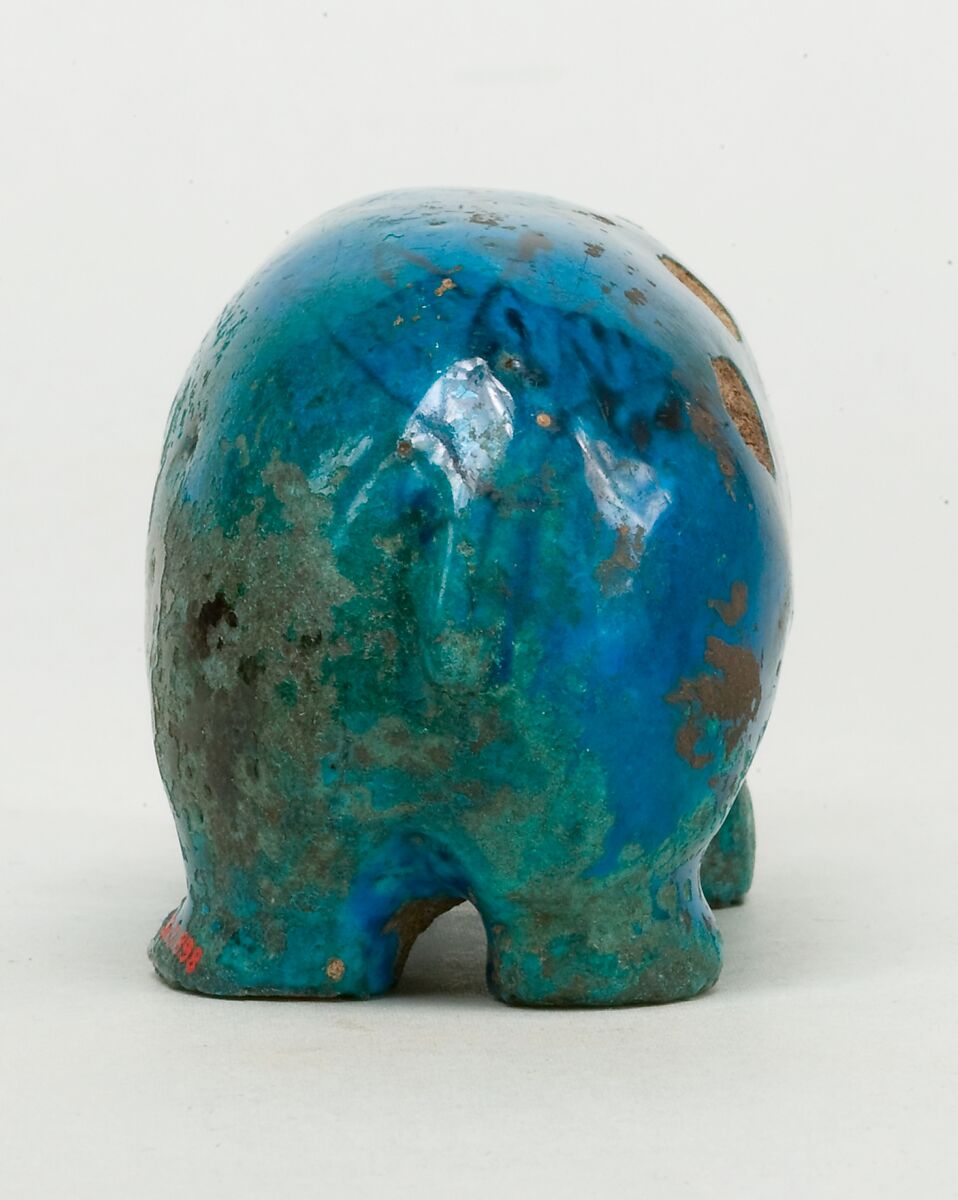 Standing Hippopotamus, Faience