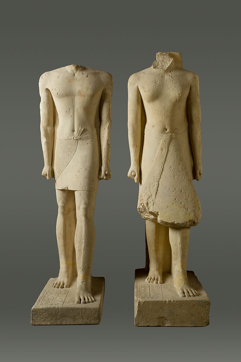 Headless statue of Babaef as younger man, Limestone