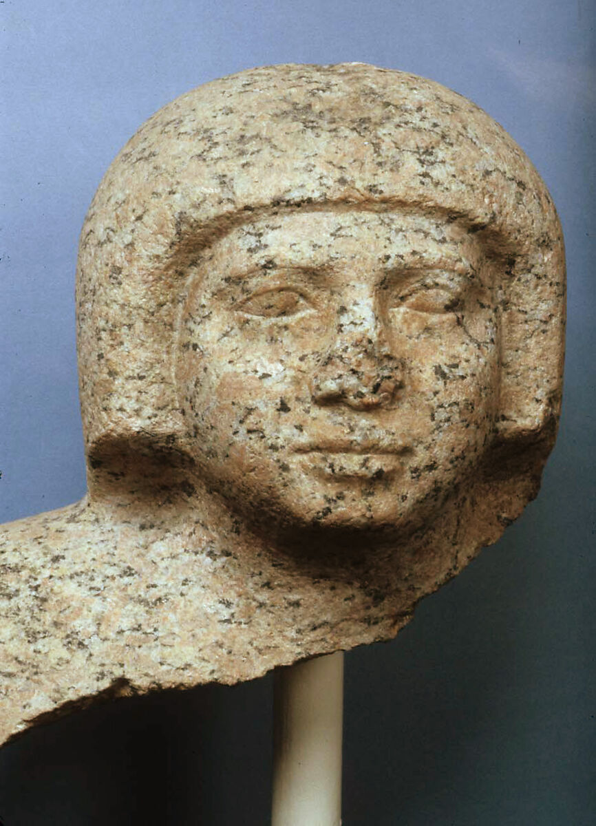 Head of male statue, perhaps Babaef, Granite 