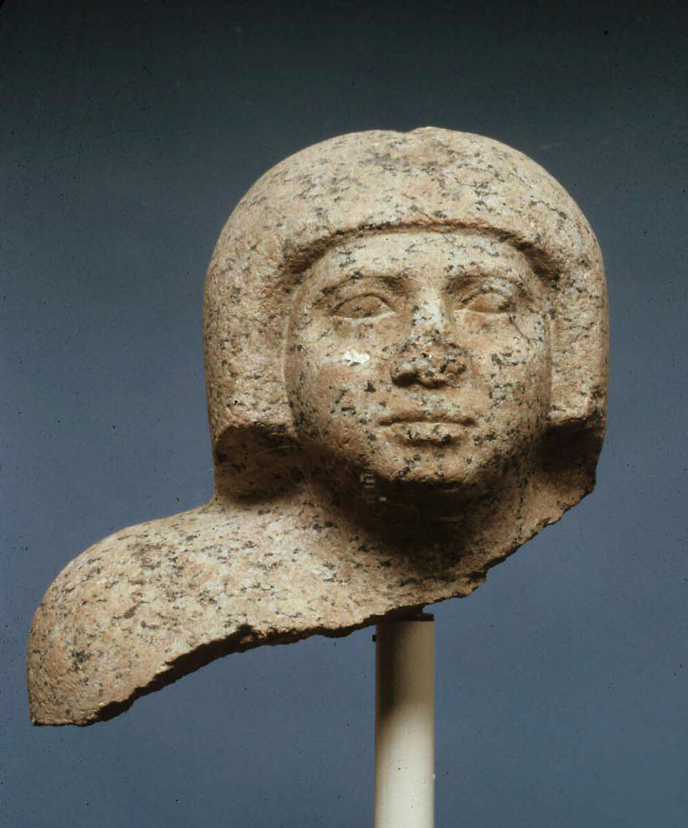Head of male statue, perhaps Babaef, Granite