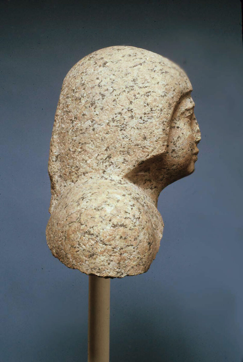 Head of male statue, perhaps Babaef, Granite