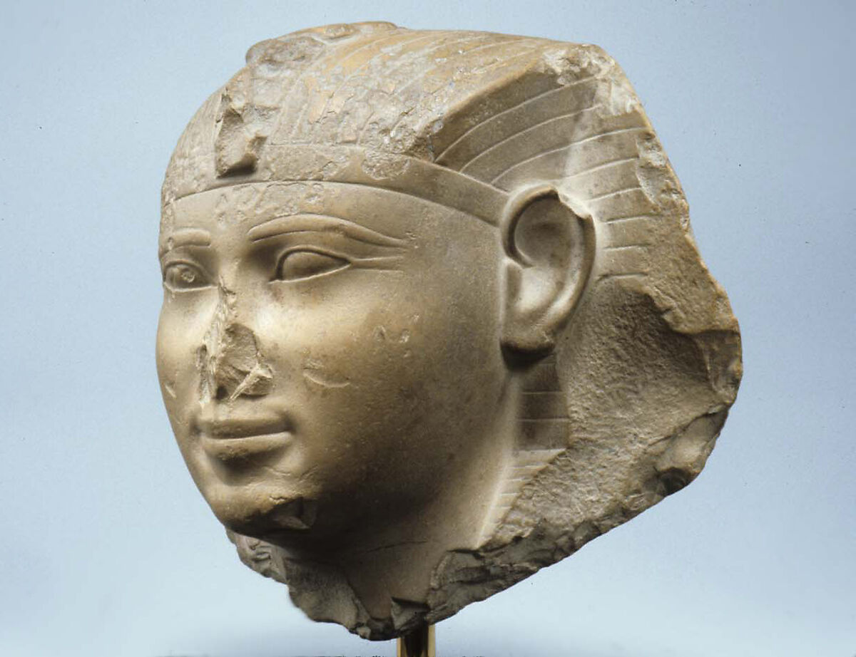 Head of a King, Possibly Seankhkare Mentuhotep III, Limestone