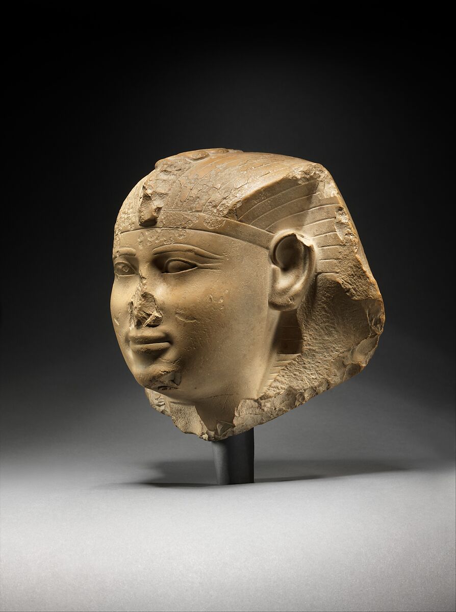 Head of a King, Possibly Seankhkare Mentuhotep III, Limestone