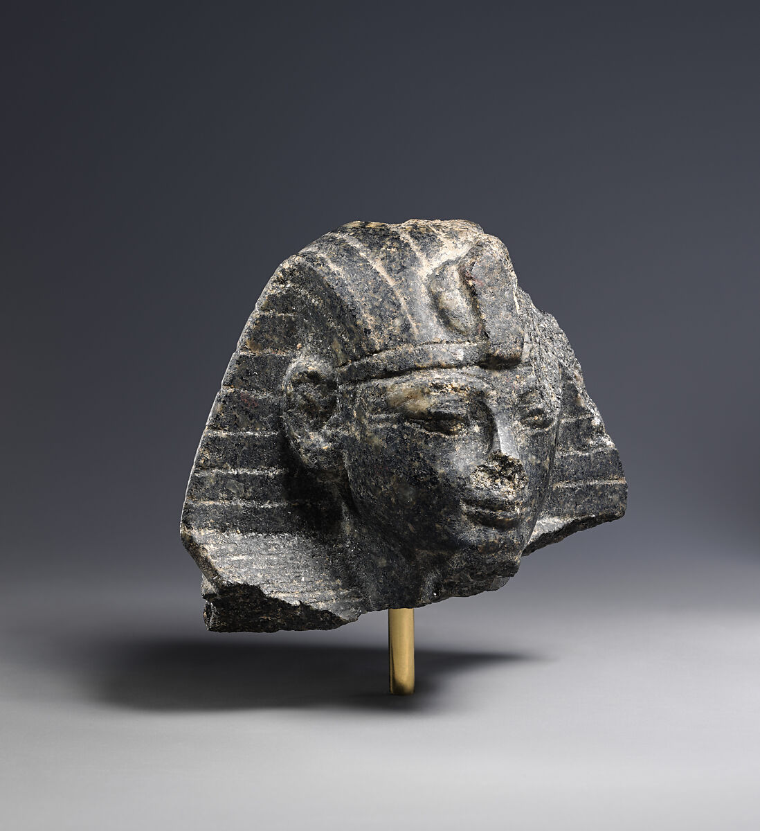 Head from a Statuette of Amenhotep III, Diorite