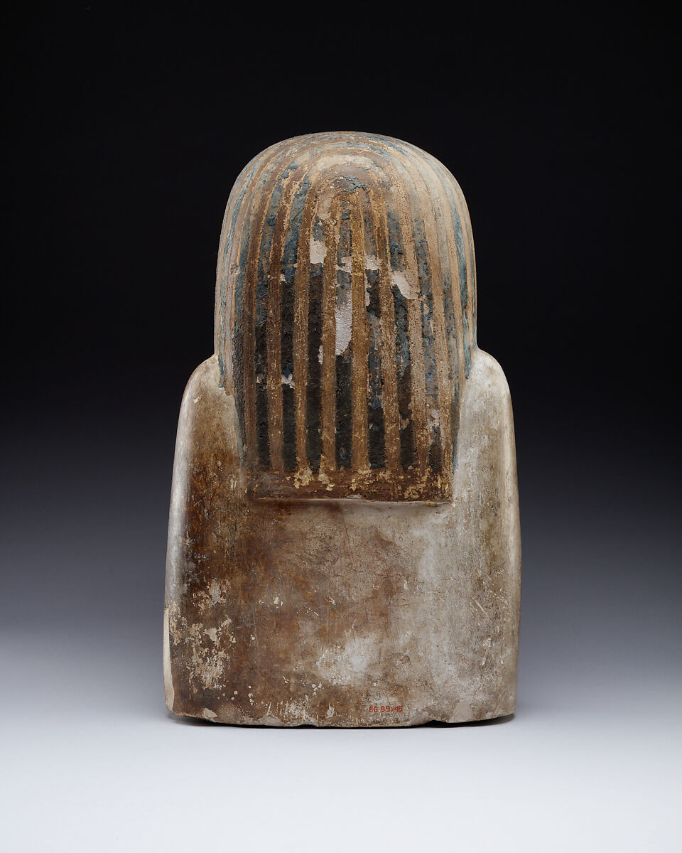 Bust of a Revered Person, Painted limestone