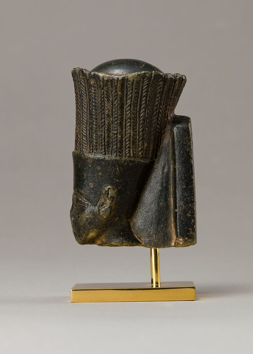 Head of Goddess Anuqet, Steatite