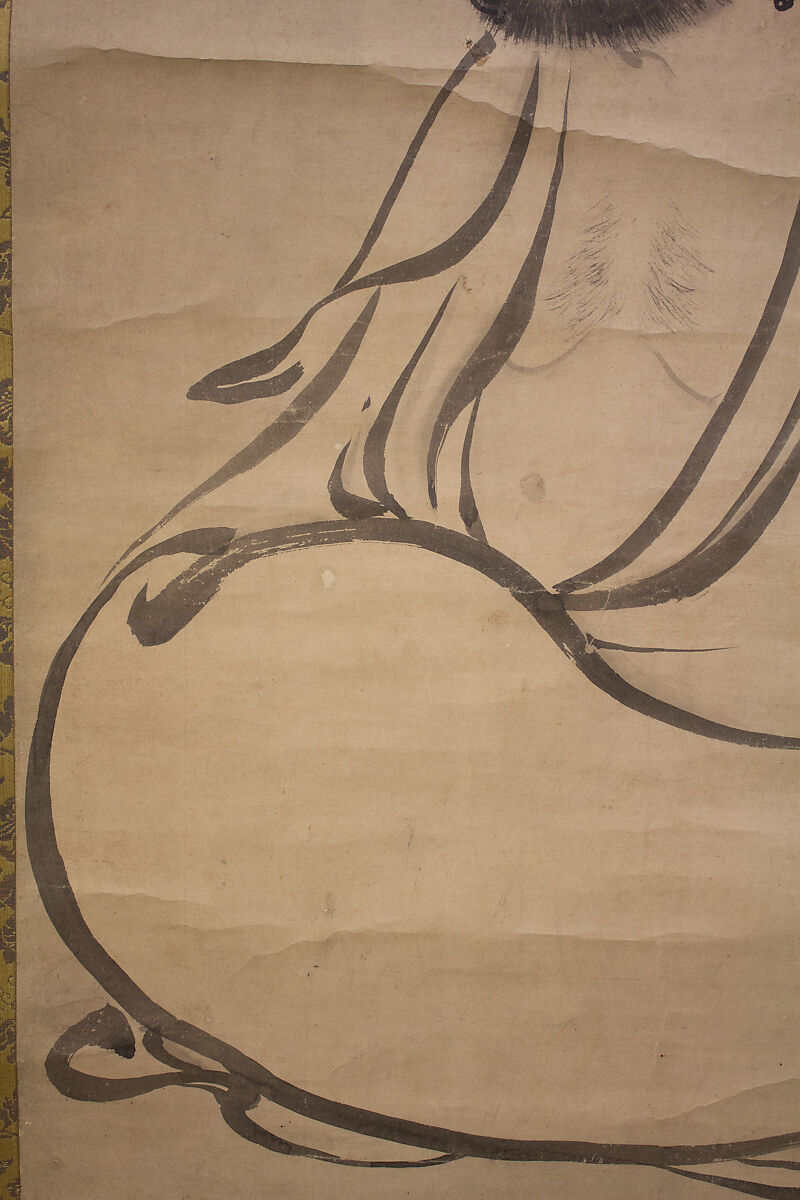 Bodhidharma (Daruma), Attributed to Kano Sanraku 狩野山楽 (Japanese, 1559–1635), Hanging scroll; ink on paper, Japan