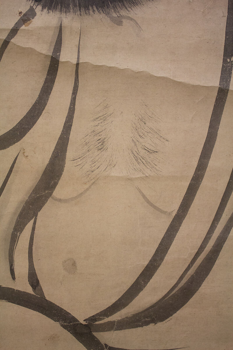 Bodhidharma (Daruma), Attributed to Kano Sanraku 狩野山楽 (Japanese, 1559–1635), Hanging scroll; ink on paper, Japan